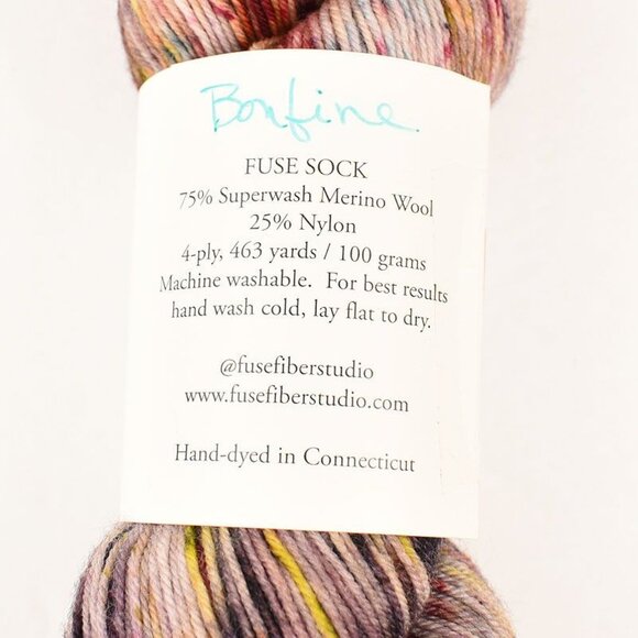 Fuse Fiber Studio Fuse Sock Yarn Superwash Merino Wool Nylon Hand Dyed Bonfire - Picture 3 of 3